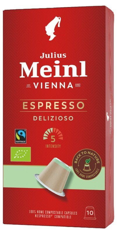 Julius Meinl Biologicky kompostovateľné kávové kapsule Espresso Delizioso 10 ks